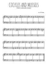 Téléchargez l'arrangement pour piano de la partition de Cockles and mussels en PDF, niveau facile